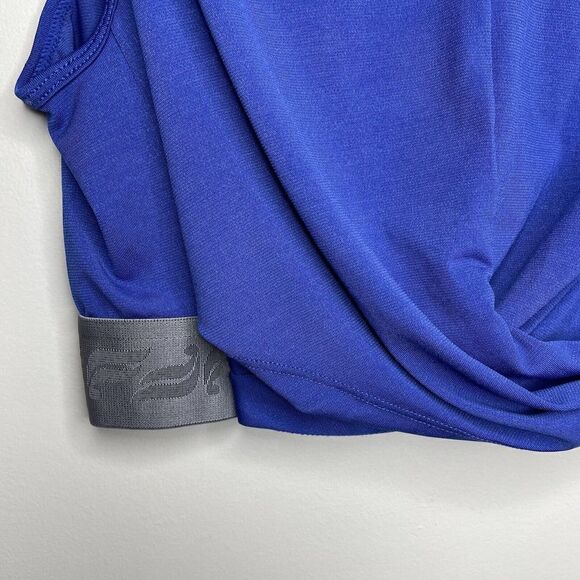 FABLETICS Womens Cobalt Blue Powertouch Crop Tank Top Small S Front-Twist - Picture 3 of 6